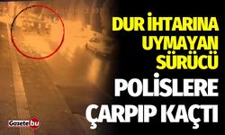 Dur İhtarına Uymayan Sürücü Polislere Çarpıp Kaçtı