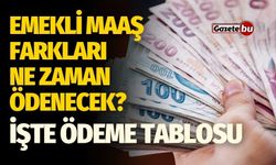 Emekli maaş farkları ne zaman ödenecek? İşte Ödeme Tablosu!