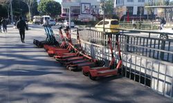 Manavgat'ta elektrikli scooter tepkisi