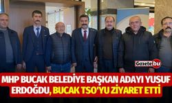 MHP Bucak Belediye Başkan Adayı Yusuf Erdoğdu, Bucak TSO'yu Ziyaret Etti