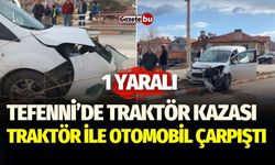 Tefenni'de traktör kazası: 1 yaralı