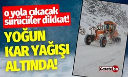 O Yola Çıkacak Sürücüler Dikkat! Yoğun Kar Yağışı Var!