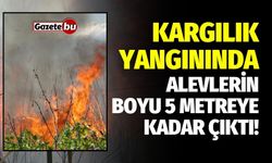 Kargılık yangınında alevlerin boyu 5 metreye kadar çıktı!