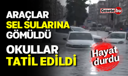 Antalya'da araçlar sel sularına gömüldü! Okullar tatil edildi