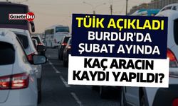 Burdur'da Şubat ayında kaç aracın kaydı yapıldı?