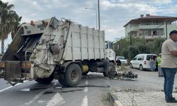 Çöp kamyonu ile motosiklet çarpıştı: 1 ağır yaralı