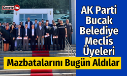 AK Parti Bucak Belediye Meclis Üyeleri Mazbatalarını Aldılar