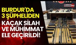 Burdur'da 3 Şüpheliden Kaçak Silah ve Mühimmat Ele Geçirildi!