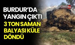 Burdur’da yangın çıktı: 3 ton saman balyası küle döndü