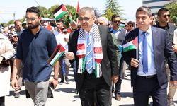 PAÜ’de Filistin’e destek yürüyüşü yapıldı