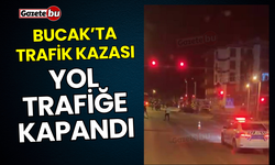 Bucak'ta Trafik Kazası Yol Trafiğe Kapandı