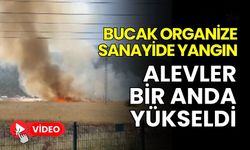 Bucak Organize Sanayide Yangın, Alevler Bir Anda Yükseldi