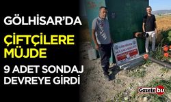 Gölhisar’da Çiftçilere Müjde: 9 adet sondaj devreye girdi