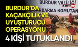 Burdur’da kaçakçılık ve uyuşturucu operasyonu: 4 kişi tutuklandı