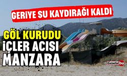 Göl kurudu, geriye su kaydırağı kaldı