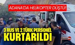 Helikopter düştü: 2 Türk ve 3 Rus kurtarıldı