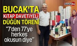 Bucak'ta kitap davetiyeli düğün: "Herkes okusun diye"