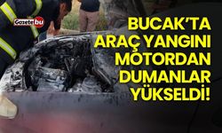 Bucak’ta Araç Yangını: Motor kısmından dumanlar yükseldi