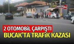 Bucak'ta Trafik kazası: 2 otomobil çarpıştı