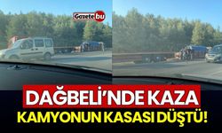 Dağbeli'nde Kaza: Kamyonun kasası düştü!