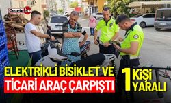 Elektrikli bisiklet ve ticari araç çarpıştı: 1 kişi yaralandı