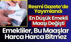 Resmi Gazete’de yayımlandı, En düşük emekli maaşı değişti