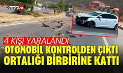 Otomobil kontrolden çıktı, ortalığı birbirine kattı: 4 yaralı