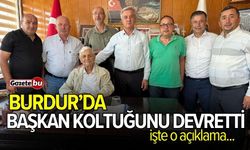 Burdur'da başkan koltuğunu devretti