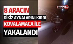 8 Aracın Dikiz Aynalarını Kırdı, Kovalamaca ile Yakalandı