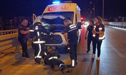 Antalya'dan Aksekiye Giden Ambulansın Motorunda Yangın Çıktı