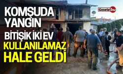 Komşuda yangın: İki ev kullanılamaz hale geldi