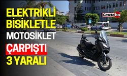 Elektrikli Bisiklet ile Motosiklet Çarpıştı: 3 Yaralı