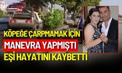 Köpeğe çarpmamak için manevra yapmıştı, eşi hayatını kaybetti