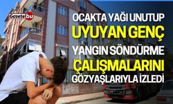 Ocakta Yağı Unuttu Yangın Söndürülürken Gözyaşlarıyla İzledi