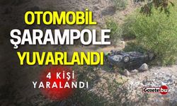 Otomobil Şarampole Yuvarlandı: 4 Kişi Yaralandı