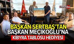 Başkan Sertbaş’tan Meçikoğlu’na Kibyra Tablosu Hediyesi