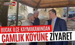 Bucak ilçe kaymakamından Çamlık Köyüne Ziyaret