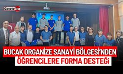 Bucak Organize Sanayi Bölgesinden öğrencilere forma desteği