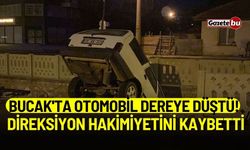 Bucak'ta otomobil dereye düştü!