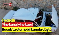 Bucak'ta otomobil kanala düştü: 1 yaralı