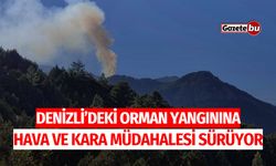 Denizli'deki Orman Yangınına Hava ve Kara Müdahalesi Sürüyor