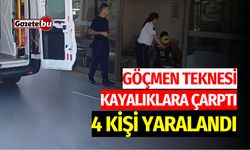 Göçmen Teknesi Kayalıklara Çarptı: 4 Yaralı