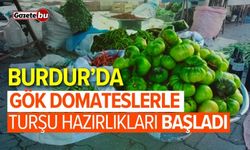 Burdur’da gök domateslerle turşu hazırlıkları başladı