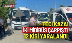 İki midibüs çarpıştı: 12 yaralı