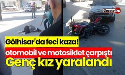 Gölhisar'da feci kaza! Genç kız yaralandı