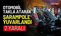 Kontrolden çıkan otomobil şarampole yuvarlandı: 2 yaralı