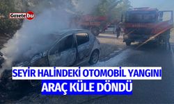 Seyir Halindeki Otomobil Yangını: Araç Küle Döndü