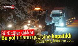 Sürücüler dikkat! Bu yol yoğun kar sebebiyle tırların geçişine kapatıldı