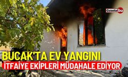 Bucak'ta ev yangını! İtfaiye ekipleri müdahale ediyor