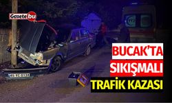 Bucak’ta sıkışmalı trafik kazası